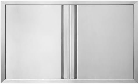 JIE JIN Outdoor Kitchen Door 35" W X 24" H Double Doors BBQ Access Door BBQ Island Door 304 Brushed Stainless Steel Flush Mount Door for Outdoor Kitchen BBQ Island Outdoor Cabinet Doors by JIEJIN