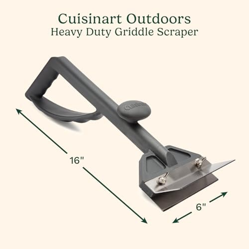 Cuisinart Griddle Scraper, 6" Stainless Steel Blade, Splash Guard - Image 2