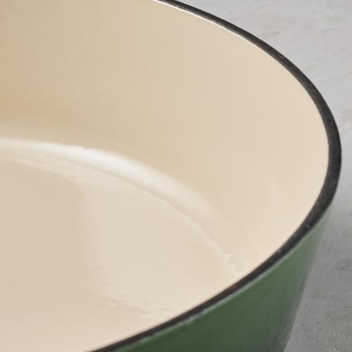 Tramontina Bestow Enameled Cast Iron 4-Qt Braiser Pan with Lid, Cactus - Image 4