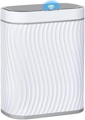 Ogikey Bathroom Small Trash Can with Automatic Touchless Lid, 2.6 Gallon Smart Garbage Can Narrow Waterproof Trash Bin for Bedroom, Office, Living Room by Ogikey