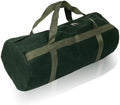 24" Grill Accessory Storage Bag, Tools Storage for Outdoor Grilling, Thick Canvas Double Zipper Utensil Carry Bag for Camping Hiking Barbecue, Dark Green by Unknown