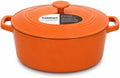 Cuisinart Chef's Classic Enameled Cast Iron Dutch Oven with Lid, Porcelain Enameled Interior, Oven Safe, Induction Compatible, 7-Quart, Round, Terracotta Orange by Cuisinart