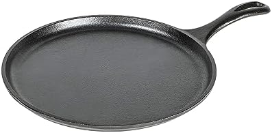 Lodge Round Seasoned Cast Iron Griddle, PFAS-Free, 10.5 Inches by Lodge