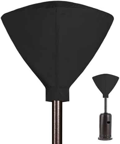 Easy-Going Patio Heater Head Cover, Outdoor Round 34"D Heater Cover, Black by Easy-Going