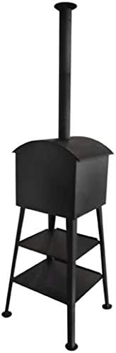 Tidyard Outdoor Pizza Oven, Charcoal Fired with 2 Fireclay Stones, 22.8x24x80.7 Inch Steel Oven with Thermometer and Removable Tray for Backyard Baking and Cooking - Image 2