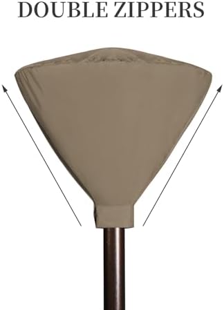 Easy-Going Patio Heater Head Cover, Outdoor Round 35"D Heater Cover, Camel - Image 4