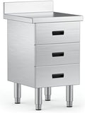 Outdoor Kitchen Drawer, 3-Tier Stainless Steel BBQ Drawer Cabinet, Weatherproof Storage Drawers for Patio, Backyard, Commercial Restaurant & Garage, Heavy Duty Drawer Unit (19.7"W x 20.9"D x 35.4"H) by Unknown