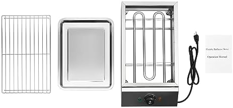 LOYALHEARTDY Commercial Electric Grill Griddle, Electric Indoor Grill BBQ Grill with Temperature Control, Removable Grill and Griddle Plates, Stainless Steel Flat Hotplate Smokeless Grill - Image 3