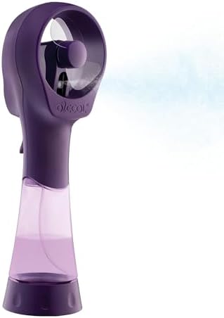 O2COOL Elite Handheld Misting Fan Battery Powered Purple by O2COOL