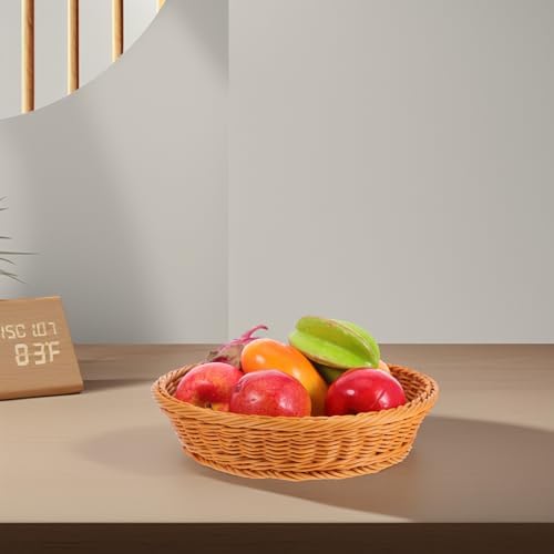 Wicker Bread Basket Brown 30cm for Kitchen Serving - Image 5