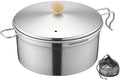 CAMPINGMOON 2L Camping Pot 304 Stainless Steel Wide Mouth S371 by CAMPINGMOON