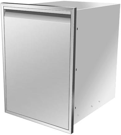 Outdoor Kitchen Drawers, Triple BBQ Drawers Stainless Steel Built-in Drawer For Outdoor Kitchen Island, Patio Grill Station,Trash Drawer - Image 3
