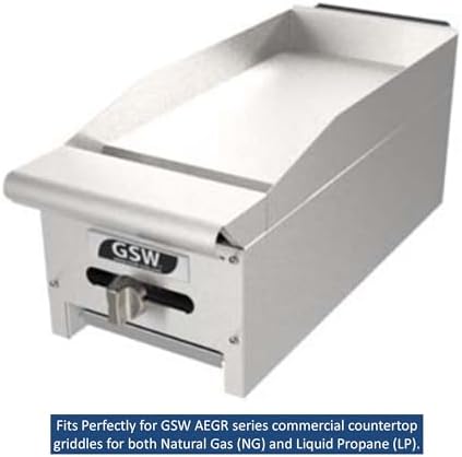 GSW AEGR-Burner 22-3/4” x 6-1/4” U-Shaped Stainless Steel Tube Burner (24,000 BTU) for AEGR Series Commercial Countertop Griddles - Image 4