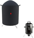 Outdoor Grill Cover Fits Cuisinart 16" Vertical Charcoal Smoker COS-116, Cover Geny Waterproof 600D Heavy Duty Round Smoker Grill Covers, 22" D x 27" H. by CoverGeny