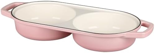 EDGING CASTING Enameled Cast Iron Double Bread Dutch Oven, Pink - Image 4