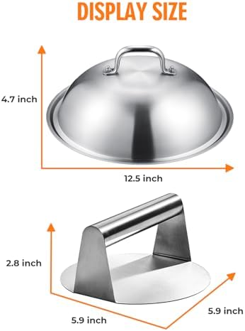 homenote Griddle Accessories Kit for Blackstone with Dome and Burger Press - Image 6