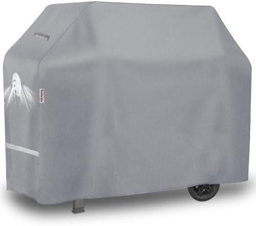 Turtle Life BBQ Grill Cover, 70 Inch Heavy Duty Waterproof 5-6 Burner Barbecue Gas Grill Covers for Weber Genesis Summit Char-Broil Deluxe, Gray by TurtleLife