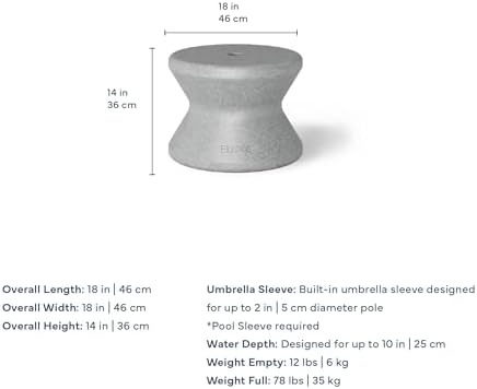 Ledge Lounger in-Pool Side Table with Umbrella Hole (Cloud) - Image 6