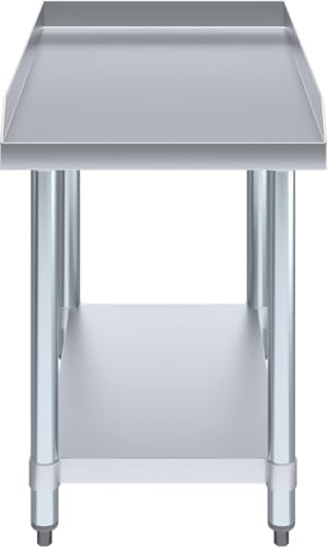 18" x 30" Stainless Steel Equipment Stand with Undershelf NSF - Image 2