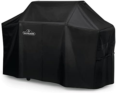 Napoleon Grill Cover for Large Prestige PRO 825 Grills - Black, Water Resistant, UV Protected, Air Vents, Hanging Loops, Adjustable Buckled Straps - Image 2