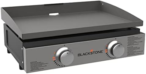 Blackstone 22" Tabletop Grill without Hood- Propane Fuelled – 22 inch Portable Gas Griddle with 2 Burners - Rear Grease Trap for Kitchen, Outdoor, Camping, Tailgating or Picnicking (1666) by Unknown