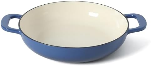 Martha Stewart Gatwick Enameled Cast Iron Braiser with Lid, 3.5-Quart Braiser Pan for Stovetop & Oven, Cast Iron Braising Pan, Blue - Image 5