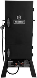 Masterbuilt 30-Inch Dual Fuel Propane & Charcoal Vertical Smoker with 730 Sq. In. Cooking Space, Push-Button Ignition, Temperature Gauge, 4 Smoking Racks, Black by Masterbuilt