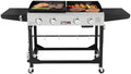 Royal Gourmet Portable Propane Gas Grill and Griddle Combo with Side Table by RoyalGourmetCorp