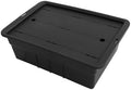 Tea Storage Box with Drainage Tray, IGT Camping Table Basket, Versatile Equipment Organizer for Garage Backyard Barbecue Cooking- Black by Unknown
