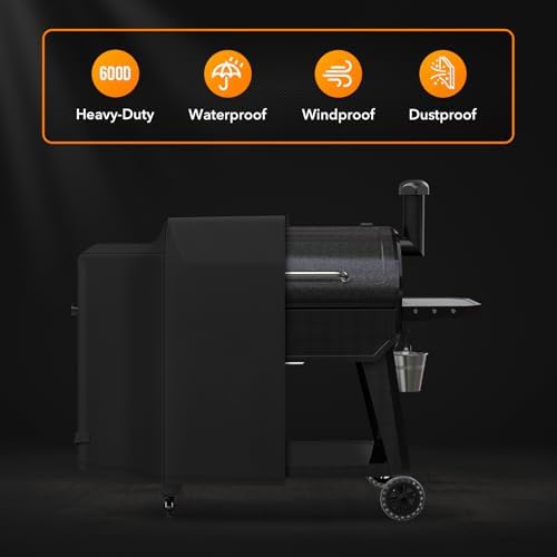 Heavy Duty 600D Polyester Cover Compatible with Pit Boss Savannah Onyx Edition,Pit Boss Sportsman 1100, Sportsman 1600, Pro Series 1600, Pro Series 1150,Mahogany Series 1000 Wood Pellet Grill - Image 3