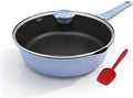 10 Inch Deep Frying Pan Skillet with Lid, 4 QT Nonstick Saute Pan by Bobikuke