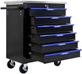 6-Drawer Heavy-Duty Rolling Steel Tool Cart with Handle&Wheels, Metal Storage Organizer Cabinet, Tool Chest for Efficient Tool Storage in Garage, Warehouse, Workshop, Repair Shop, Blue by Unknown