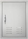 VEVOR BBQ Access Door, 17W x 24H Inch Single Outdoor Kitchen Door, Stainless Steel Flush Mount Door, Wall Vertical Door with Handle, Vents and Hook, for BBQ Island, Grilling Station, Outside Cabinet by VEVOR