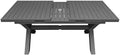 6-8 Seats Extendable Patio Table, Aluminum Dining with Umbrella Hole by Vmopuoutdoorfurniture