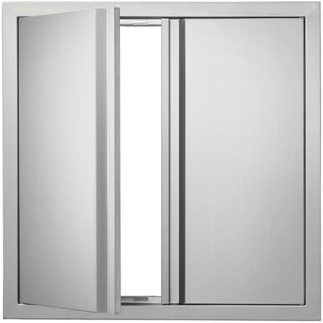 VEVOR BBQ Access Door - 24" x 24" Double Vertical Kitchen Door, Stainless Steel Flush Mount, for BBQ Island & Grilling Station by VEVOR