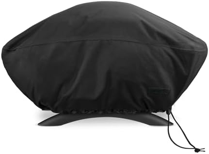 NettyPro Grill Cover for Small Q Series Grills, Waterproof Heavy Duty UV Resistant Portable Grill Cover for Q 2400 Series and Baby Q Gas Grill, Black by NettyPro