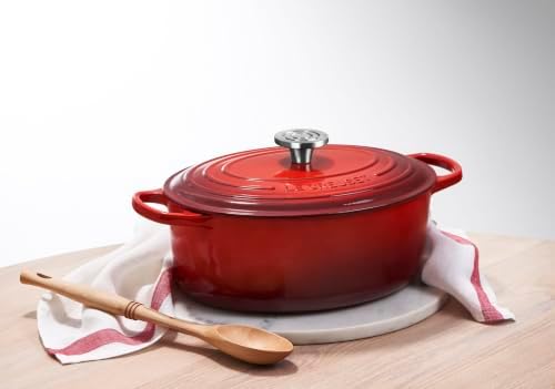 Le Creuset Enameled Cast Iron Oval Dutch Oven, 6.75 qt., Cerise/Crucible - Image 5