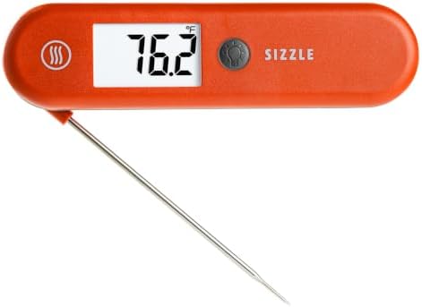 ThermoWorks Sizzle - Digital Meat Thermometer - 2-Second Waterproof, Red by ThermoWorks