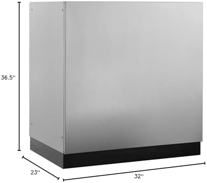 NewAge Products Classic Series 32-Inch Stainless Steel 2-Door Outdoor Kitchen Cabinet - 23" D x 32" W x 36.5" H - Image 2