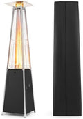 Tangkula 45000 BTU Pyramid Patio Heater with Wheels & Zippered Cover by TANGKULA