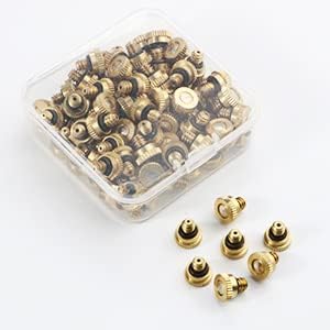 Brass Misting Nozzles for Garden Cooling System 0.012" 10/24 UNC (150 PCS) - Image 2
