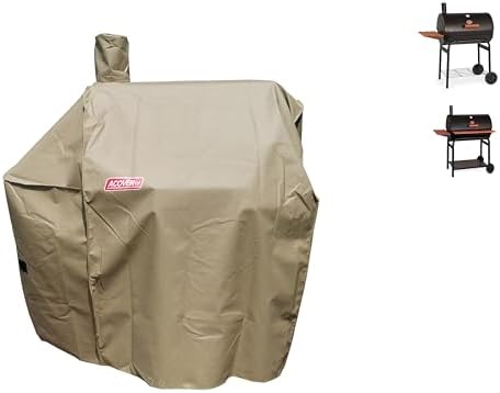 Grill-Smoker-Cover Sized for Char Griller Grill Smoker 2823, 2123 600D Heavy Duty Canvas Water Proof All Weather Off-Set Charcoal Smoker Cover G21616 (Brown) - Image 4