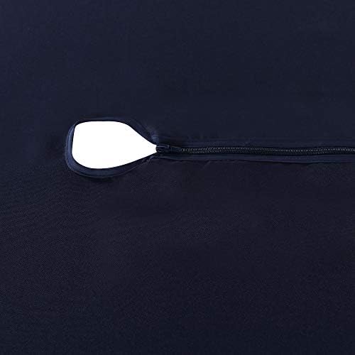 LUSHVIDA Rectangle Outdoor Tablecloth with Umbrella Hole 60x102 Inch Navy - Image 6