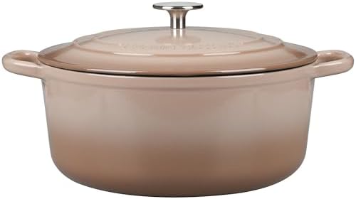 EDGING CASTING Enameled Dutch Ovens Cast Iron Dutch Oven Pot with Lid for Bread Baking, Cook, Dual Handle, 7 Quart, Mocha - Image 7