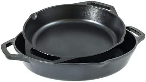 Lodge 12 Inch Pre-Seasoned Cast Iron Skillet - Dual Assist Handles - Use in the Oven,on the Stove,on-the Grill,or Over a Campfire - Black,(Pack of 3) - Image 3