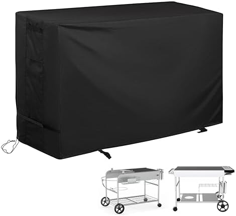 Pizza Oven Table Cover for BBQMall Pizza Oven Table Cart, Outdoor Grill Cart Cover for GRILL FORCE Pizza Oven Stand/Pizza Topping Station by Unknown