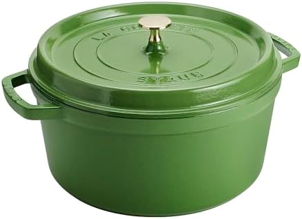 Staub Cast Iron Round Dutch Oven, Made in France, 7-qt, Pistachio by Unknown