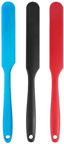 3 Pcs Jar Spatula,Sourdough Spatula with Long Handle,Silicone Skinny Spatulas Scraper for Jars by GZLT