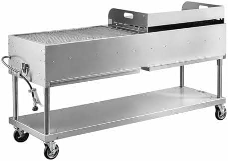 Commercial Stainless Steel Outdoor Liquid Propane Grill with Griddle Attachment, 72" Cooking Surface, 10 Burners, 160,000 BTU, for Restaurant Patio, Resort, Catering, Outdoor Kitchen, Hotel - Image 2