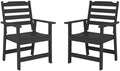 FUNBERRY Outdoor Dining Chairs Set of 2, HDPE Patio Chairs for Outside by FUNBERRY